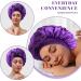 Abeillo Silk Sleep Bonnet for Women - Adjustable Satin Night Cap for Sleeping - Purple - Buy Online on GoSupps.com