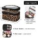 Double-layer Leopard Cosmetic Bag for Women - Portable, Waterproof, Travel Makeup Organizer - Buy Online on GoSupps.com