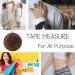 Sewing Tape Measure - Double-Sided Retractable Crazy Horse Leather - Yellow-Brown Carved Pattern - Buy Online on GoSupps.com