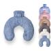 Luxury Hot Water Bottle with Faux Fur Cover Soft Fluffy Neck U Shape Cosy Fleece 1.8L Capacity (Sapphire Blue)