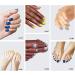 LagunaMoon Gel Nail Polish Set - 6 Colours Glitter Blue Metallic Silver Yellow Grey High-Shine Kit Gel Polish for Salon Quality DIY Nails - UV LED Soak Off Lacquer Kit Varnish Manicure & Pedicure - Buy Online on GoSupps.com