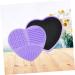 Angoily Silicone Brush Cleaner Makeup Sponge Makeup Brush Cleaner Sponge Makeup Cleaning Mat Brush Cleaning Silicone Daily Makeup Brush Cleaner Makeup Brush Purple Wet and Dry - Buy Online on GoSupps.com