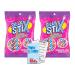 Silly Stix Sour Filled Candy Straws Bundle. Includes (2) Package of Silly Stix Sour Filled Candy Straws (78g per) with Water Cooler Trivia Game by BIG MAPLE . Tasty Snack for Everyone. Variety of Flavours: Tropical Punch Orange Cherry Grape. Retro Snack