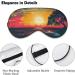 Light-Blocking Retro Beach Sunset Sleep Mask - Comfortable & Soft Eye Cover for Men & Women with Adjustable Strap | Ocean Waves Summer Design - Buy Online on GoSupps.com