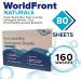 WorldFront Naturals Fresh Scent Eco-Friendly Laundry Detergent Sheets - 80 Sheets, 160 Washes | Non-Toxic, Sustainable & Gentle on Clothes - Buy Online on GoSupps.com