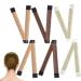 6 PCS Bun Makers For Hair Women's Hair Bun Hair Bun Hair Donut Bun Fast Easy Snap Doughnut Styling French Twist Fold Wrap Design Hair Donut Bun Make For Girls Women Hair Bun Maker(3 Colors)