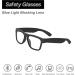 OhO Sunshine Safety Glasses with Voice Control | Open Ear Style for Music & Calls | UV400 Blue Light Blocking Lens for Gaming, Reading, Computer | Black-Blue Lens - Buy Online on GoSupps.com