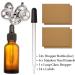 Dark Amber Dropper Bottles Set - 60ml Tincture Eye Droppers for Essential Oils - Includes Funnels & Labels - 2 oz - 24 Pcs - Buy Online on GoSupps.com