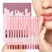 Kit de Crayons L vres - 12 Couleurs Matte Cr meux Naturel Longue Tenue pour Cosm tiques - Crayon L vres Naturel - Pour Maison Voyage F te Mariage Hiver Automne Printemps Bureau cole