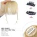Clip In Bangs - Real Human Hair Ash Blonde Clip On Fringe Extensions for Women | Wispy Air Curtain Bangs Hairpieces - Buy Online on GoSupps.com