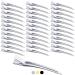 MBSOMNUS 36 pieces hair clips hairdressing metal 9cm ducking hair clip silver compartment clamps hairdresser hair clips alligator hair clips with holes for women girls hairdressing salon hair styling silver-9cm