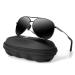 mxnx Aviator Sunglasses for Men Polarized Women UV Protection Lightweight Driving Fishing Sports Mens Sunglasses MX208 Grey, Black