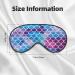 Mermaid Fish Scale Print Sleep Eye Mask | Soft Eyeshade for Travel & Naps - Perfect for Women & Men - Buy Online on GoSupps.com