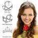 Silver Princess Crown Crystal Sash Tiara Headband for Women & Girls - Wedding & Birthday Hair Accessory - Buy Online on GoSupps.com