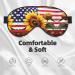 Sunflower & American Flag Unisex Sleep Mask - Double-Sided Eye Mask for Sound Sleep & Skin Care - Buy Online on GoSupps.com