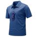 TBMPOY Men's Polo Shirts Short Sleeve Quick Dry Casual Sports Outdoor Golf Shirt with Pocket Dark Grey Blue XX-Large