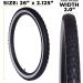 Classic White Wall 26x2.125 Cruiser Bike Tires - 1 or 2 Pack with Tubes | Beach Cruiser Wheel Accessories - Buy Online on GoSupps.com