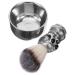 Healvian shaving bowl and brush set design shaving shell wide opening razor set stainless steel beard brush shaving tools for men and women