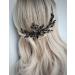 Beryuan Women's Rhinestone Hair Jewelry | Classic Black Crystal Flower Hairpin Clip for Weddings & Parties | Bride & Girl Hair Accessories Gift - Buy Online on GoSupps.com