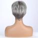 EMMOR Short Grey Human Hair Blend Wig for Women - Grey 2 - Buy Online on GoSupps.com