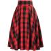 Elegant Winter Women's Floral Ruffle Skirt | Casual Short Skater Rock - Red XXL - Buy Online on GoSupps.com