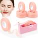 Eyelash Extension Tape Breathable Eyelash Tape with Heart Shaped Tape Cutter Adhesive Non Woven Eyelash Tape Ladies Makeup Eyelash Tape Kits (Pink 6 Rolls+Tape Adhensive Cutter)