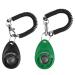 Yaodhaod clicker dogs 2pack Wrist Strap Pet Training Clicker dog cat buttons communication behavior training clicker tools (black+green)