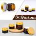 SUQURTOM 10x30ml Amber Cosmetic Glass Containers - Refillable Cream Jars for Lotions & Essential Oils - Buy Online on GoSupps.com