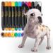 OPAWZ 12pcs Paint Pens for Temporary Dog Hair Dye, Non-Toxic Dog Safe Color Paint Dye, Washable Pet Hair Dye, Hair Color Crayon, Grooming Accessories Kit Marking Paint for Dogs, Cats, Birds and Horses