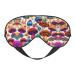 SSIMOO Wild Mushroom Print Ultra-Soft Light-Blocking Eye Mask for Optimal Comfort and Restful Sleep Black