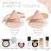 6-Piece Pure Cotton Powder Puff Set for Contouring - Triangle Wedge Shape, 2.76 inch with Strap - Beige - Buy Online on GoSupps.com
