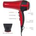 Red Hot 37060 2200W Professional Hair Dryer with Removable Nozzle - Salon Quality, 3 Heat Settings, 2 Speed Settings, Cool Air Mode - Red Coloured - Buy Online on GoSupps.com