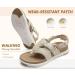 COFACE Women's Flip-Flops Sandals - Lightweight Athletic Cushion Orthotic Thong Sandals with Arch Support for Beach & Summer - Size 8 Beige White - Buy Online on GoSupps.com