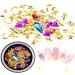 4 Boxes Nail Studs Gems Rhinestones Metal Moon Star Shaped AB Color Pearls 3D Nail Art Charms - Buy Online on GoSupps.com