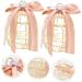 COOLHIYA Bird Cage 2pcs Box Bell Creative Treats Birdcage Wedding Sweets Birthday for Party Shaped Golden 8.3X6.7CM - Buy Online on GoSupps.com