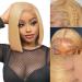 Blonde Bob Lace Front Wigs Human Hair 27 Honey Blonde Bob Wig Human Hair Pre Plucked With Baby Hair 13x4 Hd Lace Front Wigs For Women 150% Density Short Straight Bob Wigs Human Hair (27 Blonde Bob Wig 10 Inch) 10 Inch ...