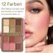  Veeteah Concealer and cream blush palette - Cream blush palette - Multi-functional blush - 12 blush colors for face and contour - Natural cheek tint for girls - Buy Online on GoSupps.com