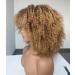 Annivia Ombre Blonde Afro Short Kinky Curly Wig with Bangs | 14 Inch for Black Women - Buy Online on GoSupps.com