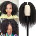 Kiqibeauty Afro Kinky Curly V Part Wig Human Hair 16 Inch - 200% Density U Part Wig for Black Women - Buy Online on GoSupps.com