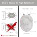 Angel Shield Gray Marble Toilet Seat - Durable Molded Wood, Quiet Close, Easy Clean, Quick-Release Hinges - Elongated Size - Buy Online on GoSupps.com