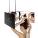 3 Way Mirror for Self Hair Cutting, 360 Trifold Barber Mirrors 3 Sided Makeup Mirror to See Back of Head, Used for Hair Coloring, Braiding, DIY Haircut Tool are Good Gifts for Men Women (Without LED) Black Without Led
