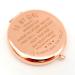 Warehouse No.9 Inspirational Personalized Travel Pocket Compact Makeup Mirror Gift for Sister Daughter Girlfriend Birthday Christmas Graduation Gift (Rose Gold)