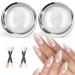 Ledsuuei pearl white chrome nail powder Powder new upgrade Perle neon glassy pearl effect nail powder aurora shimmer neon pearl effect with glittering mirror effect D-White