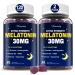 Melatonin Gummies 30mg for Adults: Maximum Strength Melatonin Supplement with L-Theanine Ashwagandha MSM Vitamin D3 & Zinc - Non-Habit Forming Natural Mixed Berry Flavor 60 Count (Pack of 2) Mixed Berry 60 Count (Pack o