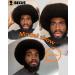 BECUS Afro Wig for Black Men - 8 Fluffy Tight Curls Human Hair Wig | 70's 80's Disco Rocker Costume | Free Wig Cap Included - Buy Online on GoSupps.com