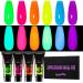 TocaFeank Colored Gel Nail Kit | Shiny Nail Extension Gel 6 Long-Lasting Glitter Extension Shades for Women and Girls