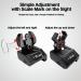 Premium QR-Laser Tactical Flip Up Iron Sights Set for Rifle | Low Profile Front Rear Red Dot | Picatinny & Weaver Rail Compatible - Buy Online on GoSupps.com