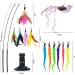 15-Piece Gohhme Interactive Cat Toys Set - Feather Fishing with Suction Cup & Colorful Spring Toys for Cats - Buy Online on GoSupps.com
