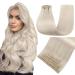 Easyouth blond clip extension real hair clip in hair extensions white blond clip in real hair extensions remy smooth 14 inch 5pcs 70g #1000 35.56 cm 1-20 cp #1000 5PCs
