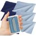 MightyMicroCloth 10x10 Lens Cleaning Cloths 6 Pack Large - Royal Blue/Light Blue - Lint-Free Microfiber for Glasses, Phones, Screens, Electronics - Travel Pouch Included - Buy Online on GoSupps.com